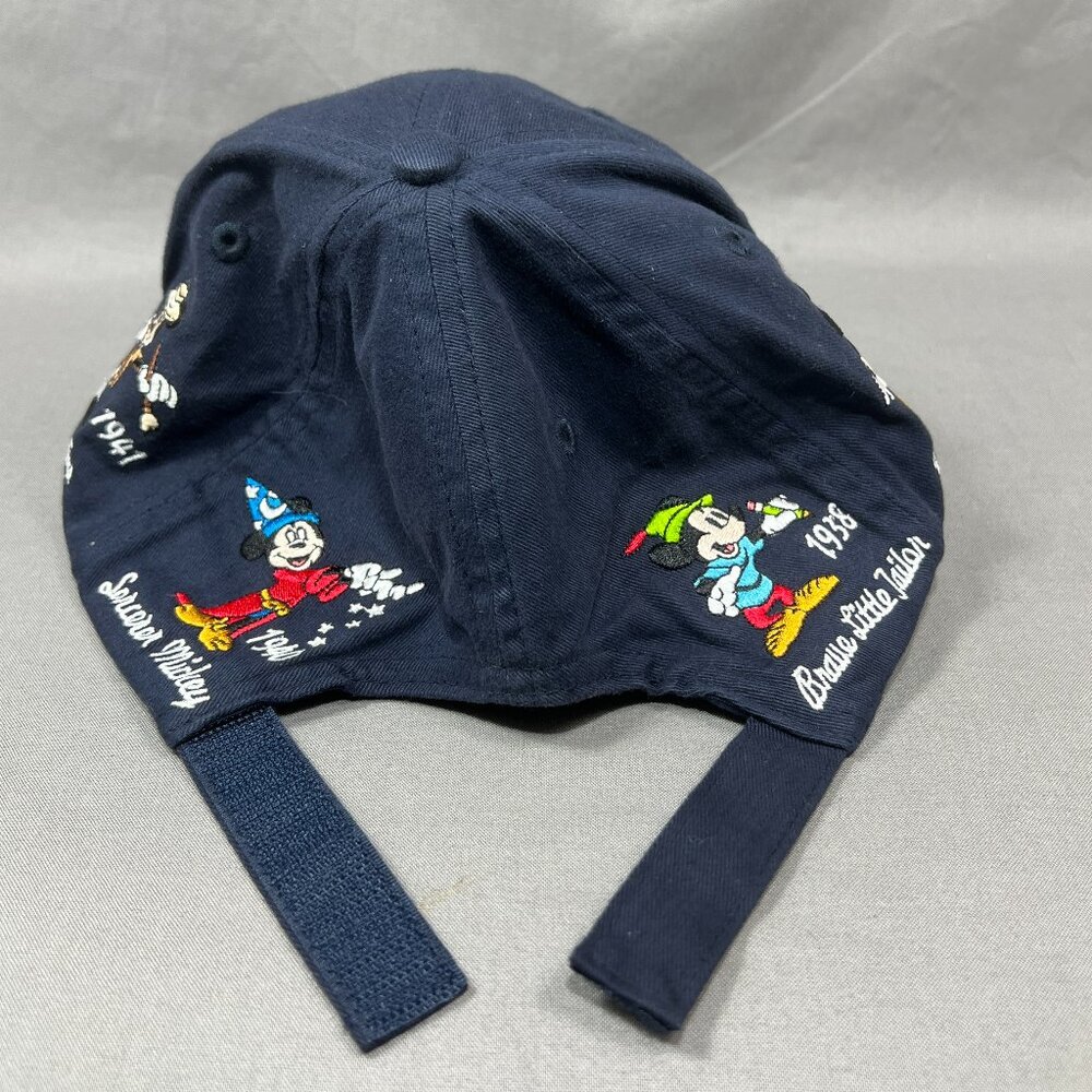 Walt Disney Mickey Mouse Through The years Strapback Hat Navy Adjustable Mens - Picture 15 of 15